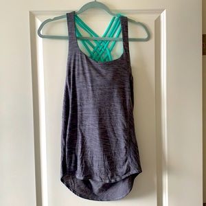 Lululemon Turquoise Exercise Tank w/Built-In Bra